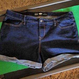 SZ 14 Old Navy Semi Fitted Cuffed Denim Shorts